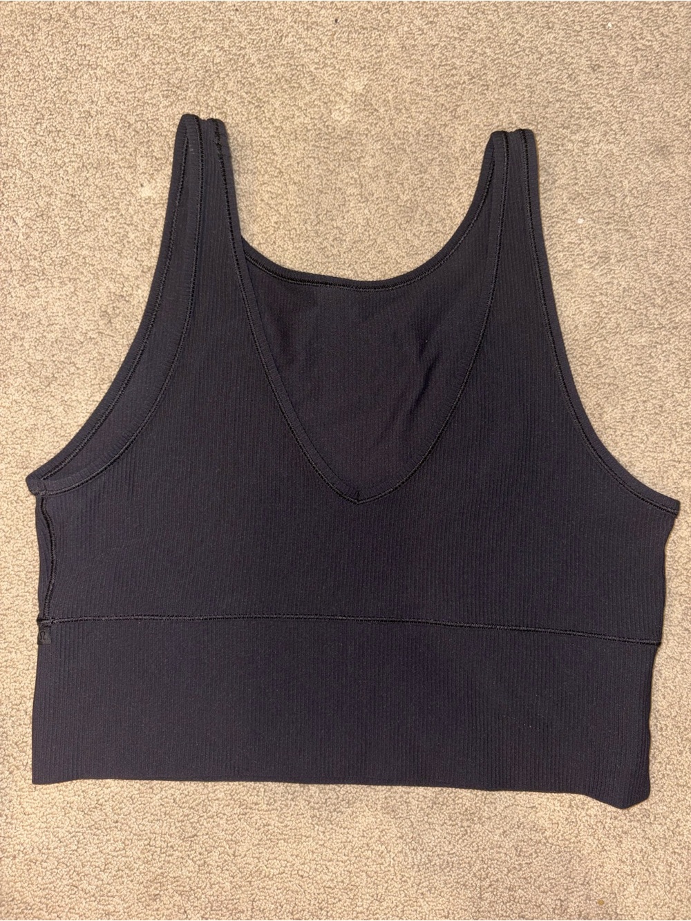 lululemon athletica power pivot rubber Tank Top cropped - Black